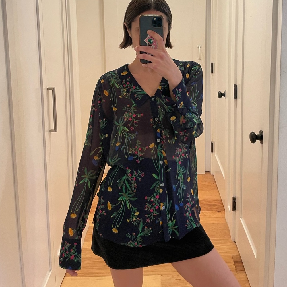 Marissa Webb floral silk top